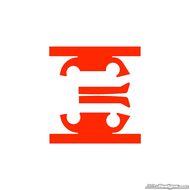 Fluorescent Style Standard IAME X30 Engine Head Stickers