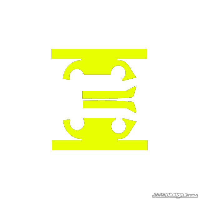 Fluorescent Style Standard IAME X30 Engine Head Stickers