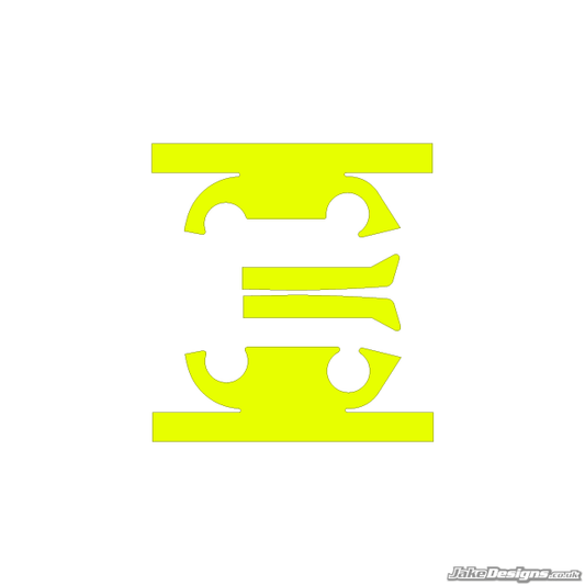 Fluorescent Style Standard IAME X30 Engine Head Stickers