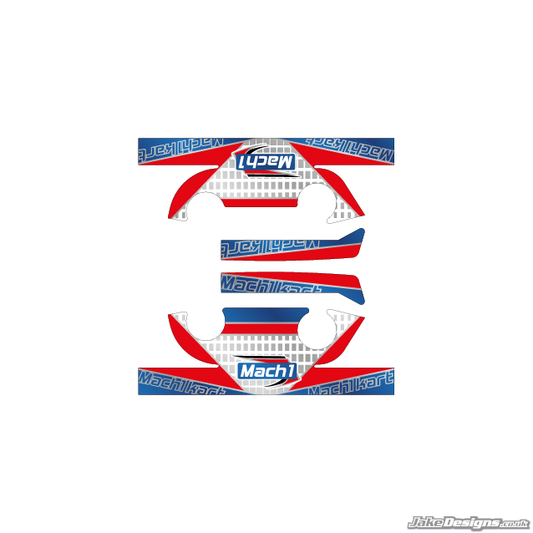 Mach1 Style IAME X30 Engine Head Stickers