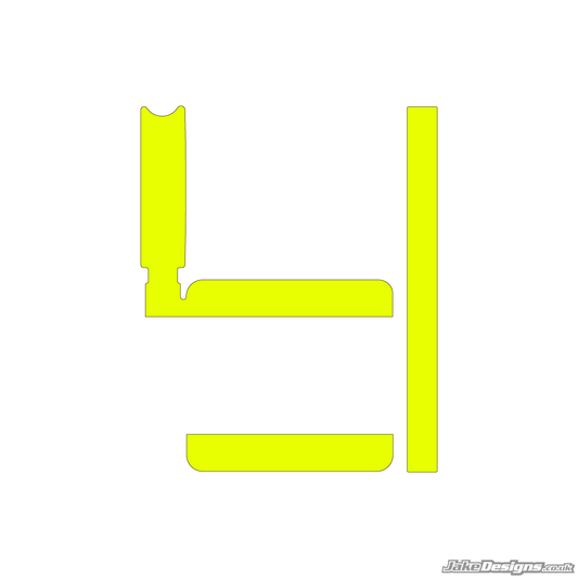 Fluorescent Style IAME X30 Radiator Stickers