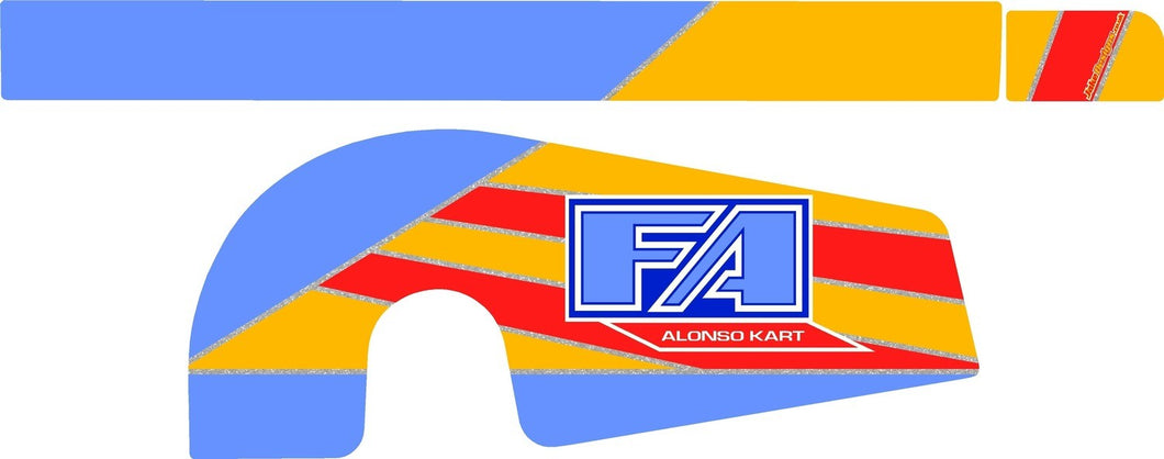 M4 FA ALONSO 2011 STYLE FULL KART STICKER KIT TO FIT M4 BODYWORK - KARTING - OTK | UK M4 FA ALONSO 2011 STYLE FULL KART STICKER KIT TO FIT M4 BODYWORK - KARTING - OTK | UK