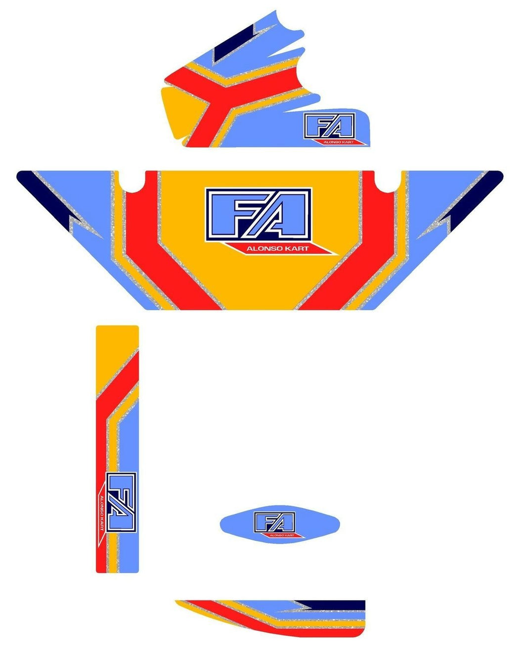 FA Alonso Replica DD2 / Rotax Max Radiator Stickers (2011)