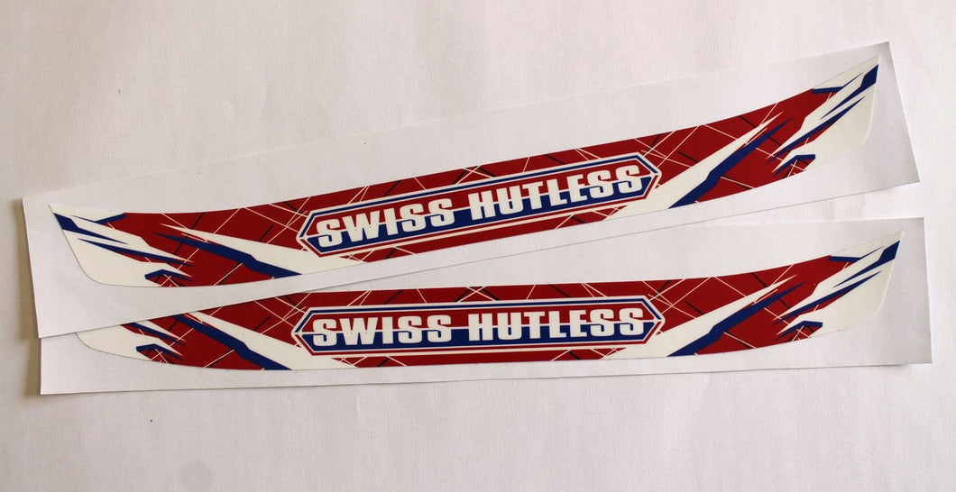 Swiss Hutless Style Visor Stickers
