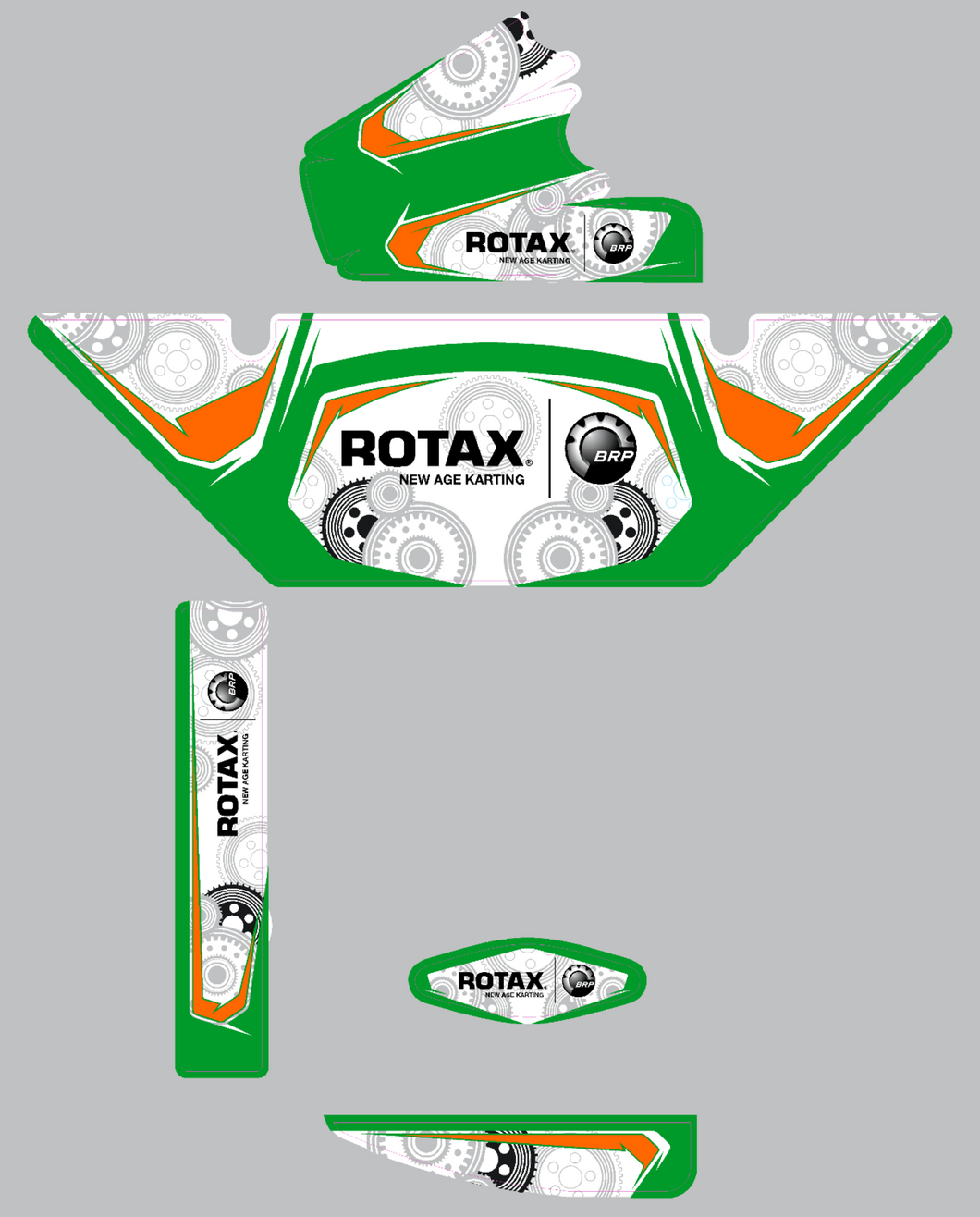 Lewis Hamilton (LH - Green) Replica (European) Rotax Max Radiator Stickers