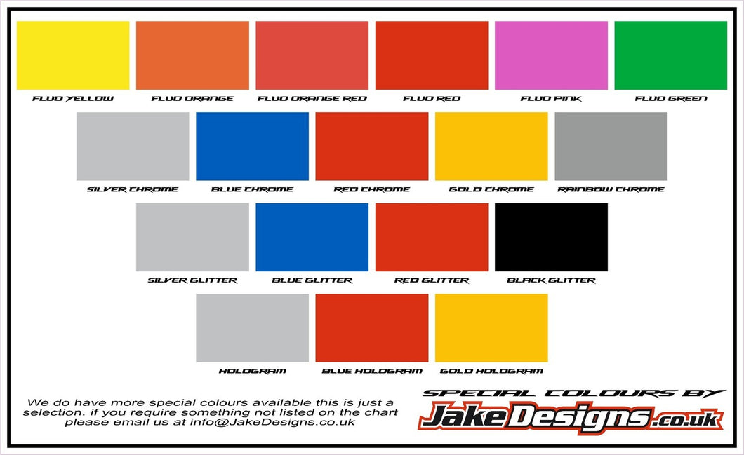 Special Colour Chart Sample – JakeDesigns Graphics