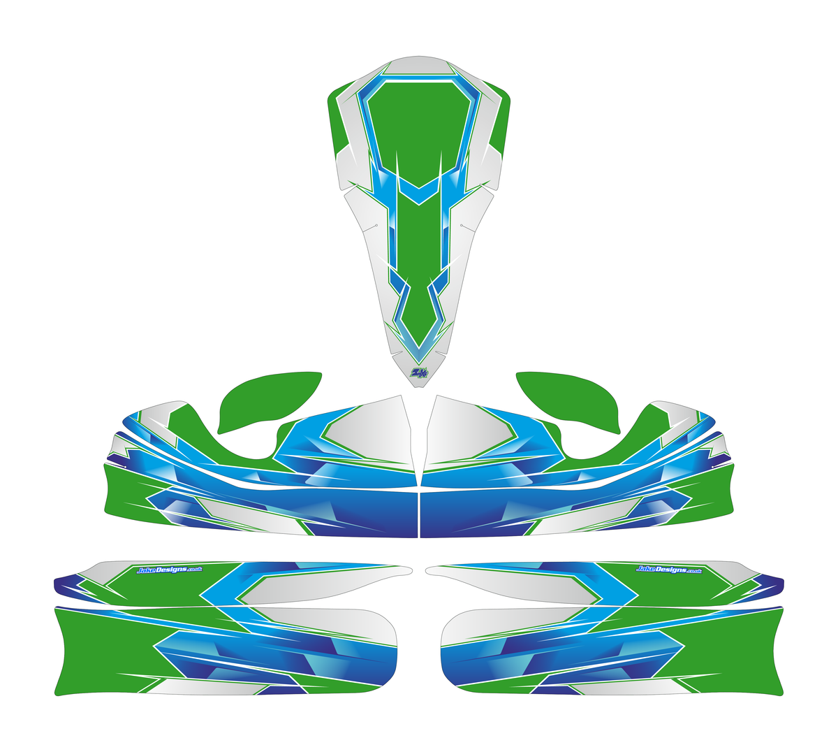 Airbrush Green Custom Sticker Kit – JakeDesigns Graphics